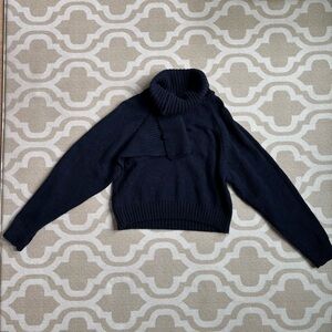 Zara Dark Blue Turtleneck Sweater
